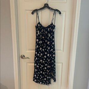 Forever 21 Black Floral Midi Dress